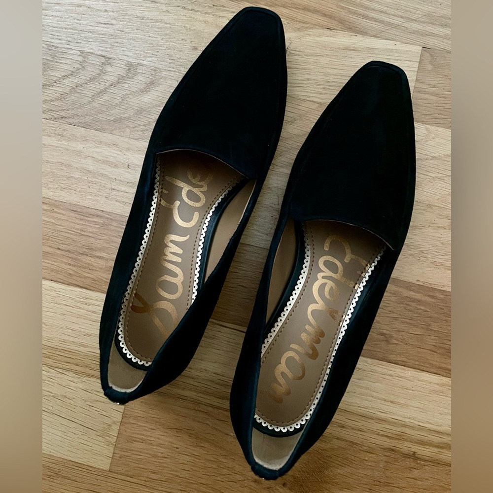 NWT Sam Edelman Emelie Black Suede Loafers - 7